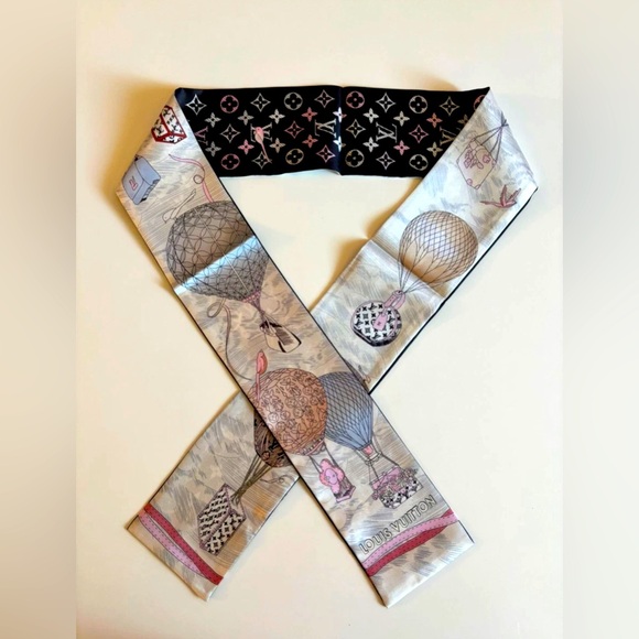 Louis Vuitton Up and Away Silk Bandeau Twilly Scarf                  (Preowned) - Picture 1 of 3